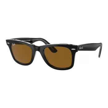 RayBan Acetate Square Sunglasses Unisex Transparent Sole Black