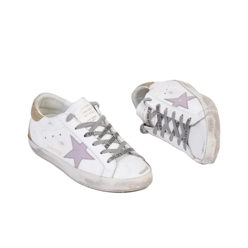 Golden Goose Superstar White Lilac Platinum Women's-2