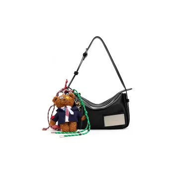 MCMIKO Cow Leather Shoulder Bag, Crossbody Bag, Shoulder Bag Regular Women's Black