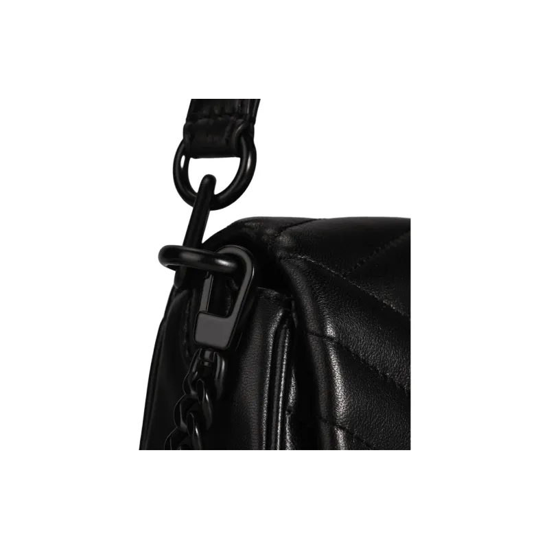 TORY BURCH Kira Leather Envelope Bag, Crossbody Bag, Shoulder Bag Trumpets Women's Black-4