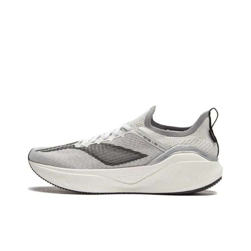 LiNing YueYing 3.0 Pro Cushioned Slip-Resistant Low-Top Casual Running Shoes Men's Gray White-0