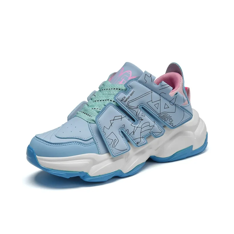 ZOIBBOE Cushioned Anti Slip Wear Resistant Lightweight Height Increasing Low Top Chunky Sneakers Unisex-7