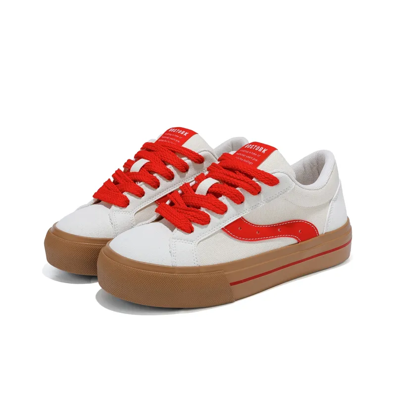 B10CROWN Slip Resistant Lightweight Breathable Low Top Skateboard Shoes Women's Red Bean Toast-3