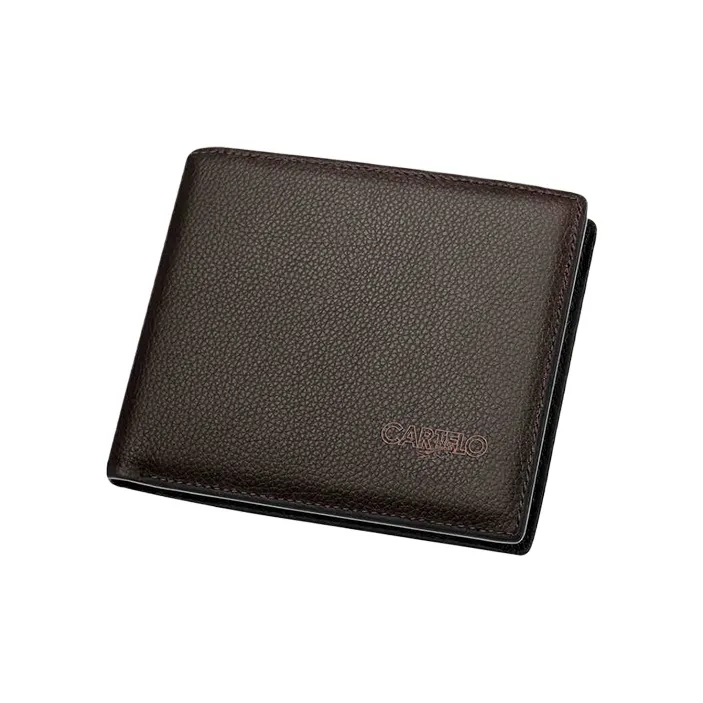 CARTELO Top Grain Cow Leather Wallet Regular Men's Black-3