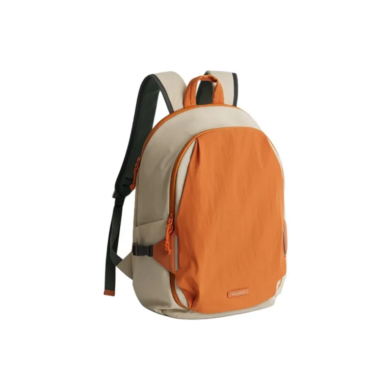 BAGSMART Nylon Light Travel Backpack Laptop Bag Medium Size Unisex Orange/Gray-1