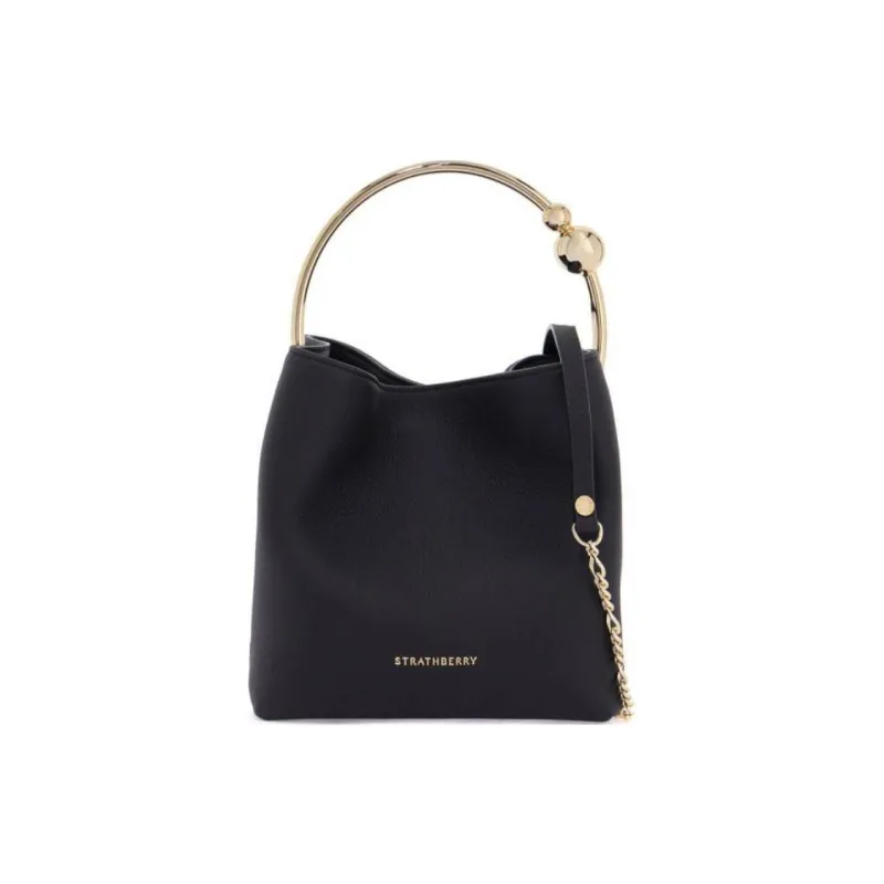 Strathberry Calfskin Shoulder Bag Crossbody Bag Handbag Women's Black-0