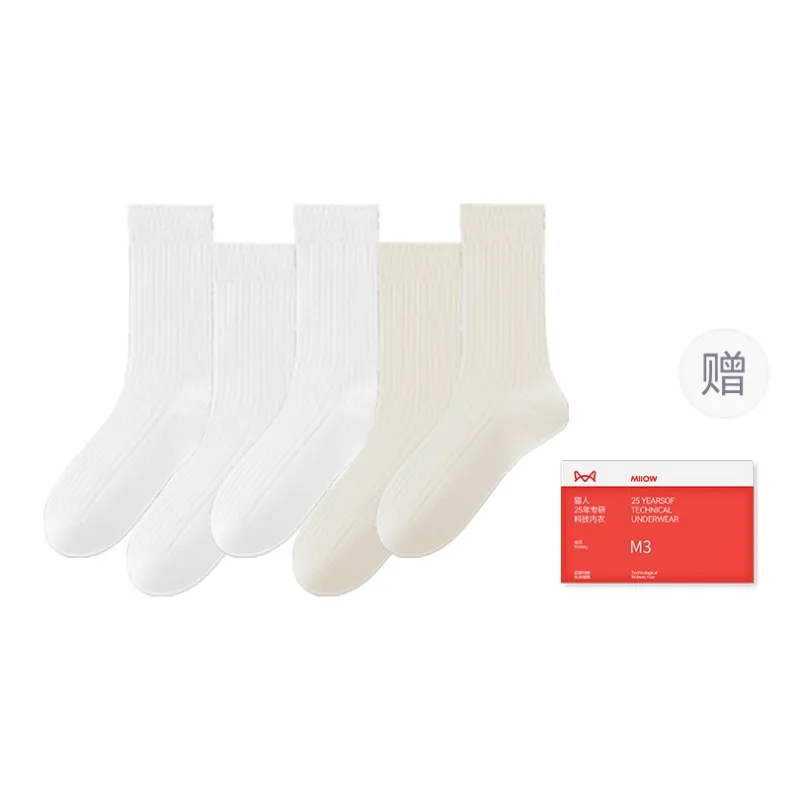 MIIOW Trend Party Series Mid Calf Socks Women's Shopping Bag 5 Pack-3