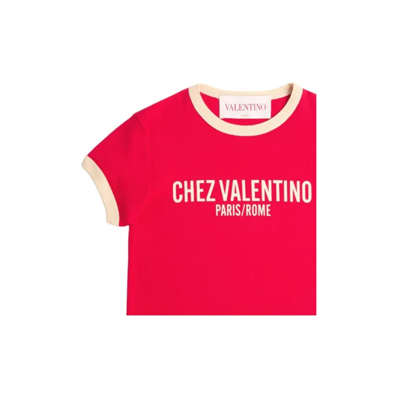 Valentino Chez Valentino Printed Crewneck T Shirt-8