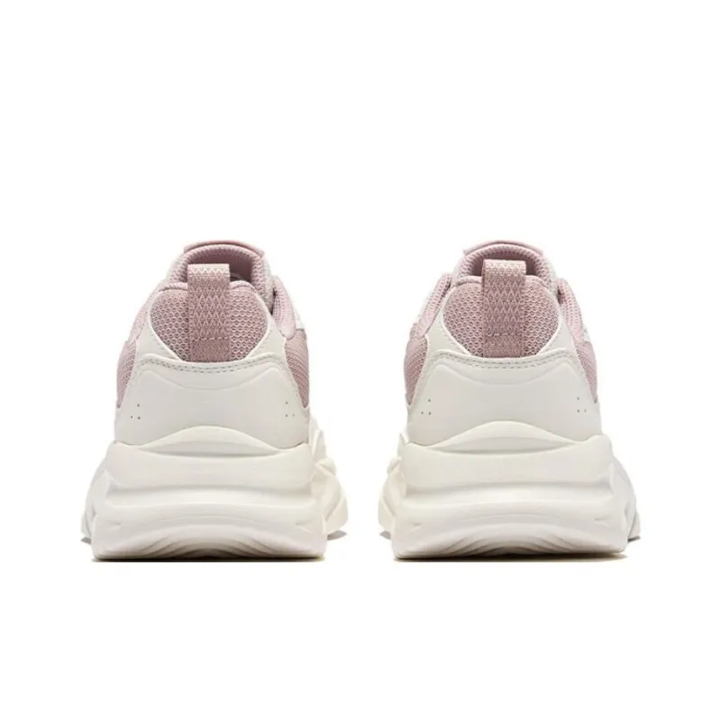 Erke Cushioning Anti Slip And Wear Resistant Low Top Casual Shoes Women's Beige Pink-4