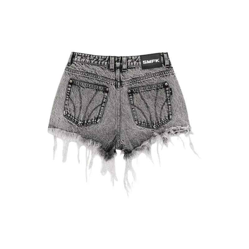 SMFK Denim Shorts Women's Dusty Gray-1