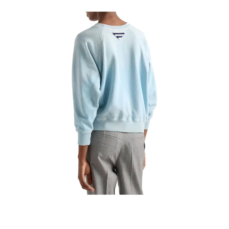 PRADA SS25 Sweatshirt Women's Interstellar Blue-2