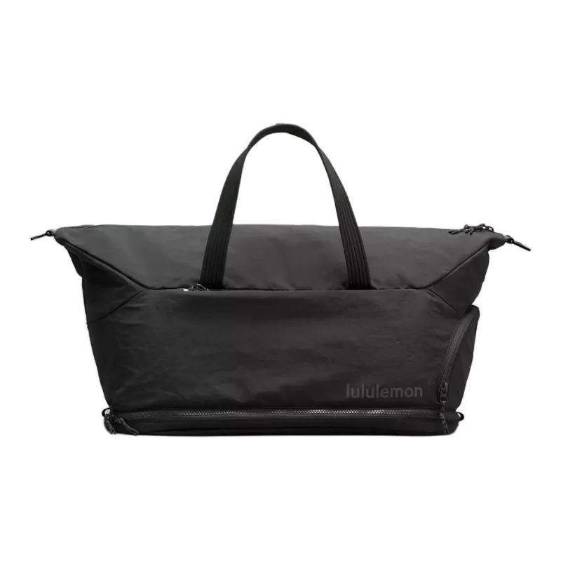 Lululemon Recycled Nylon Gym Bag Travel Bag 30L Unisex Black & Gray-3