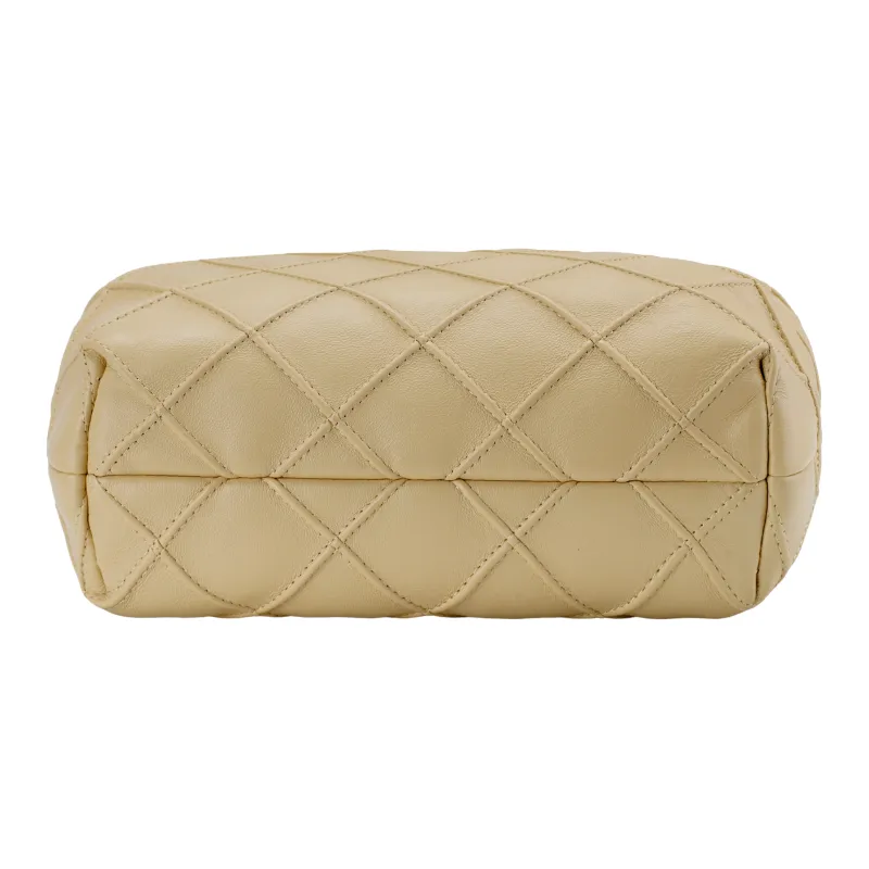 TORY BURCH Fleming Mini Hobo Bag Vanilla Soft Serve-3
