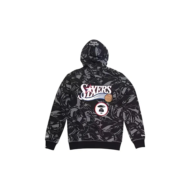 Bape Aape X Mitchell & Ness Philadelphia 76ers Hoodie-1