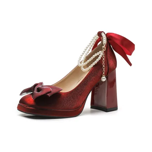 MCKP Chunky Heel High Heels 7cm Women's