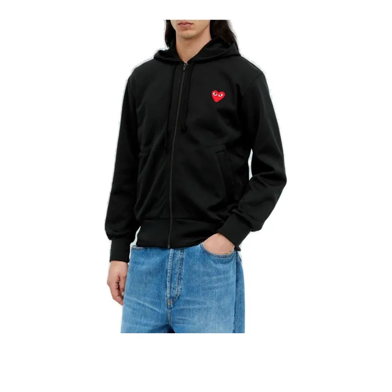 CDG Play Sweatshirt Jacket Men's Black-1