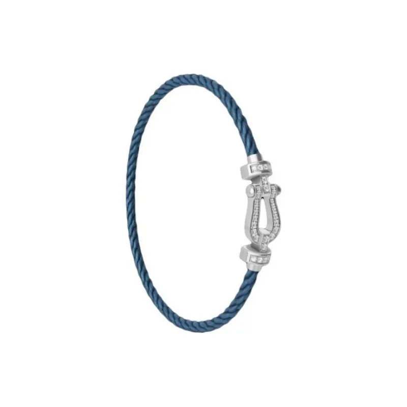FRED 18K White Gold Diamonds Bracelets Men's Blue-1