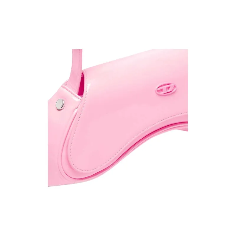 DIESEL Synthetic Leather Handbag Shoulder Bag Medium Size Women's Pink-3