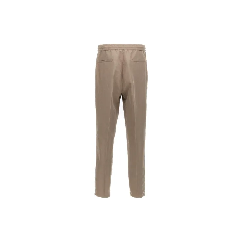 Brunello Cucinelli Drawstring Tapered Leg Trousers-1