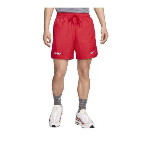 Nike Flow Soccer Bottoms Men's Global Red White Color