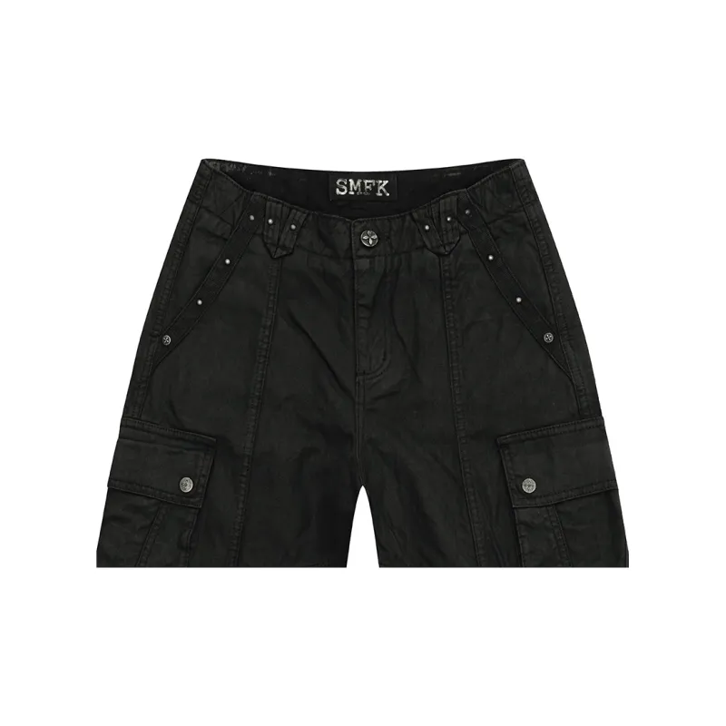 SMFK Cargo Pants Unisex Oil-Based Black-7