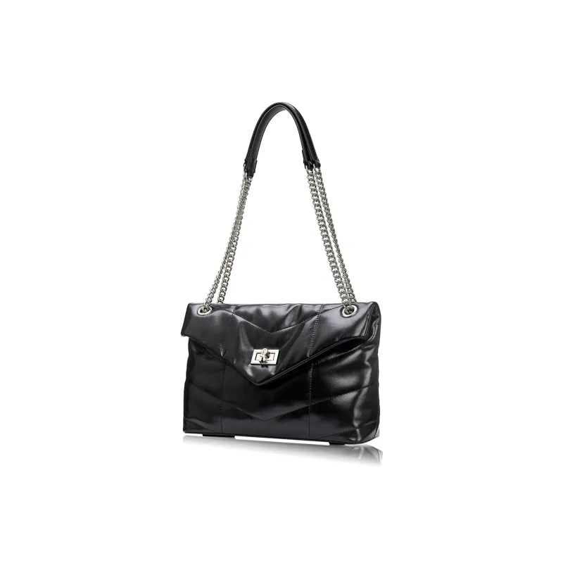ROBERTA DI CAMERINO Cow Leather Shoulder Bag Tubas Women's Classic Black-1