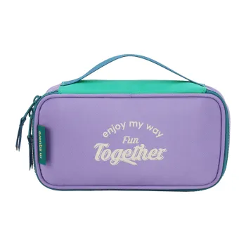 M Square Polyester Storage Bag Unisex Lavender/Jasper/Giant Stone Gray