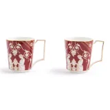 Gilded Red Pair Cups