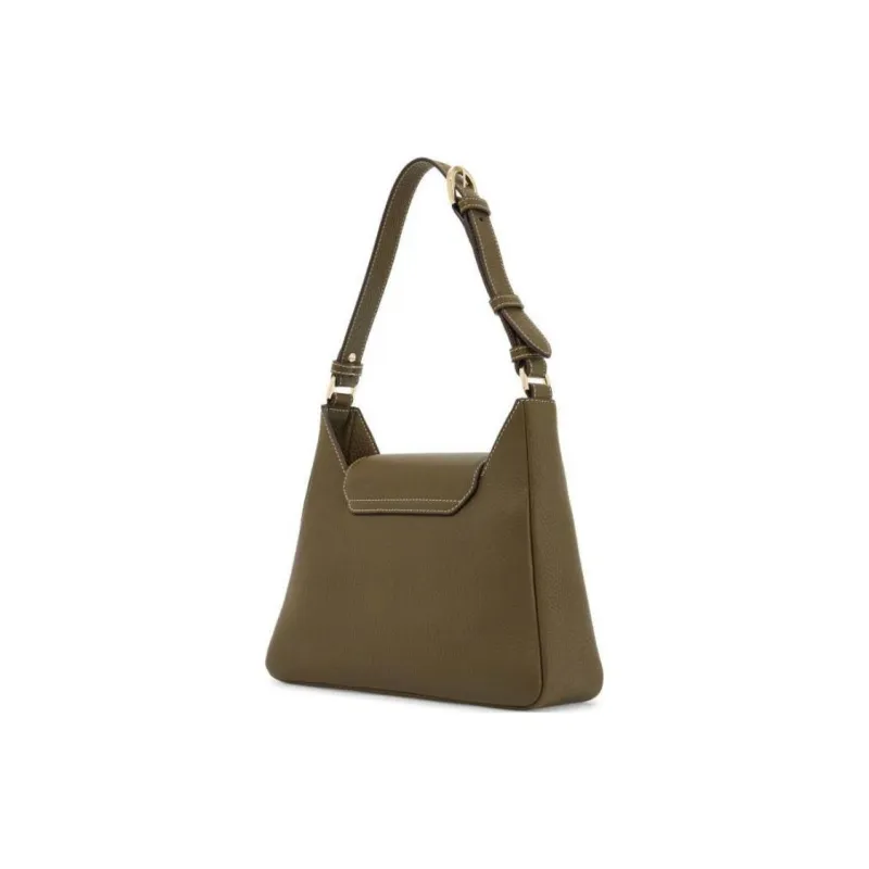 Strathberry Calfskin Hobo Bag Portable Crossbody Bag Shoulder Bag Women's Khaki-2