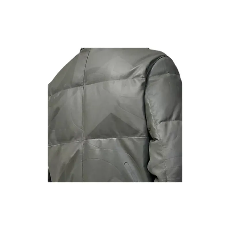 HERMES FW22 Leather Jacket Men's Charcoal Gray-4
