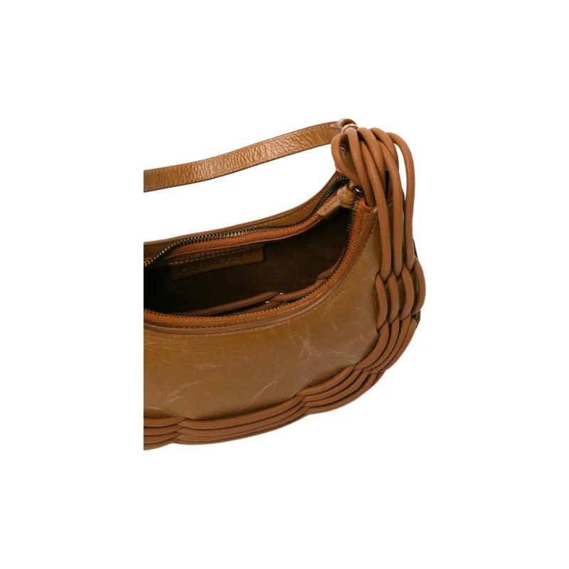 Hereu Calfskin Shoulder Bag Women's Brown-2