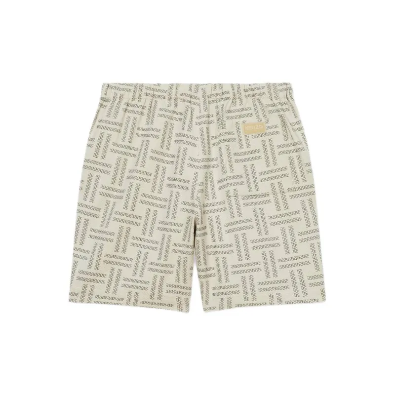 KENZO Weave Printed Elastic Waist Shorts-1