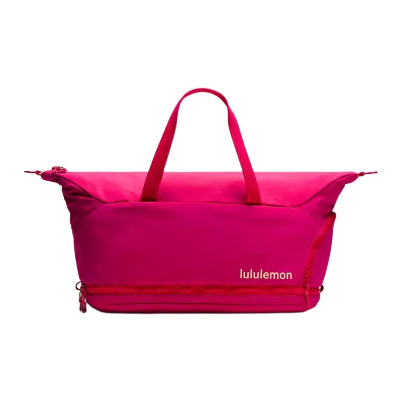 Lululemon Nylon Gym Bag Travel Bag 30L Unisex Red-1