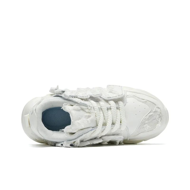 ZOIBBOE Cushioned Anti Slip Wear Resistant Lightweight Height Increasing Low Top Chunky Sneakers Unisex-4