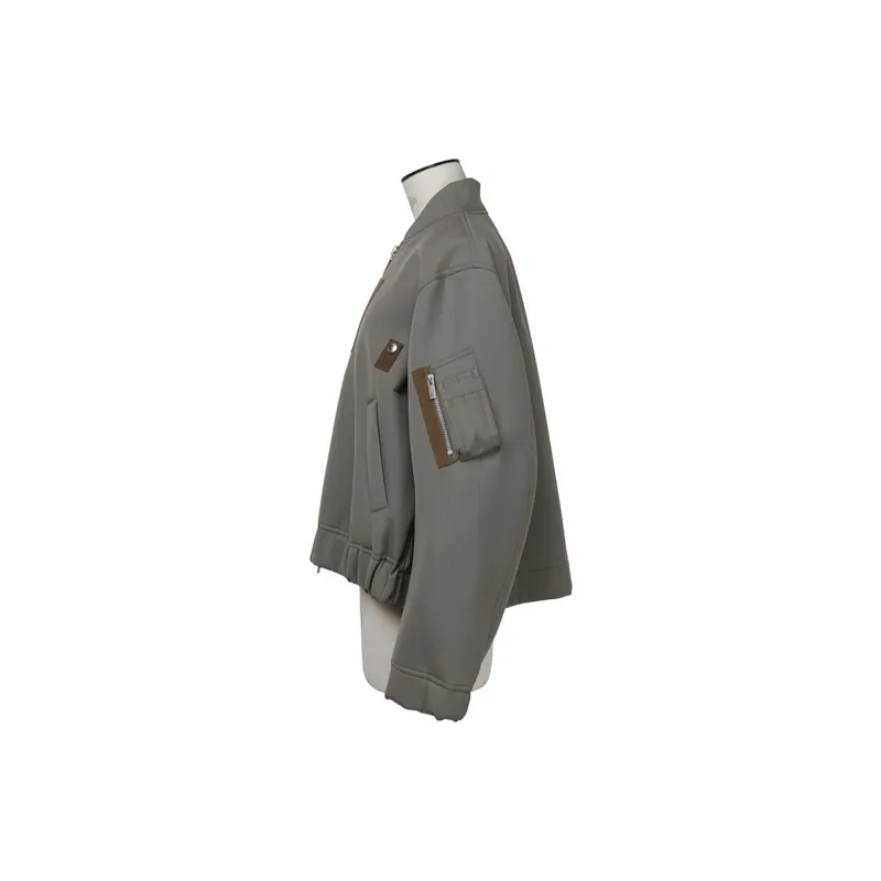 Sacai Suiting Bonding Blouson 'Taupe'-2
