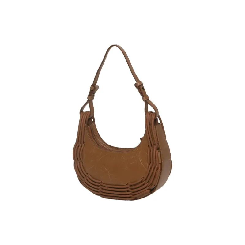 Hereu Calfskin Shoulder Bag Women's Brown-1