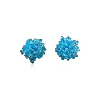 Shiban Black Gold Stud Earrings Women's