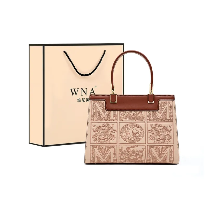Vigno Synthetic Leather Tote Bag Shopping Bag Handbag Regular Women's Apricot/Red-15