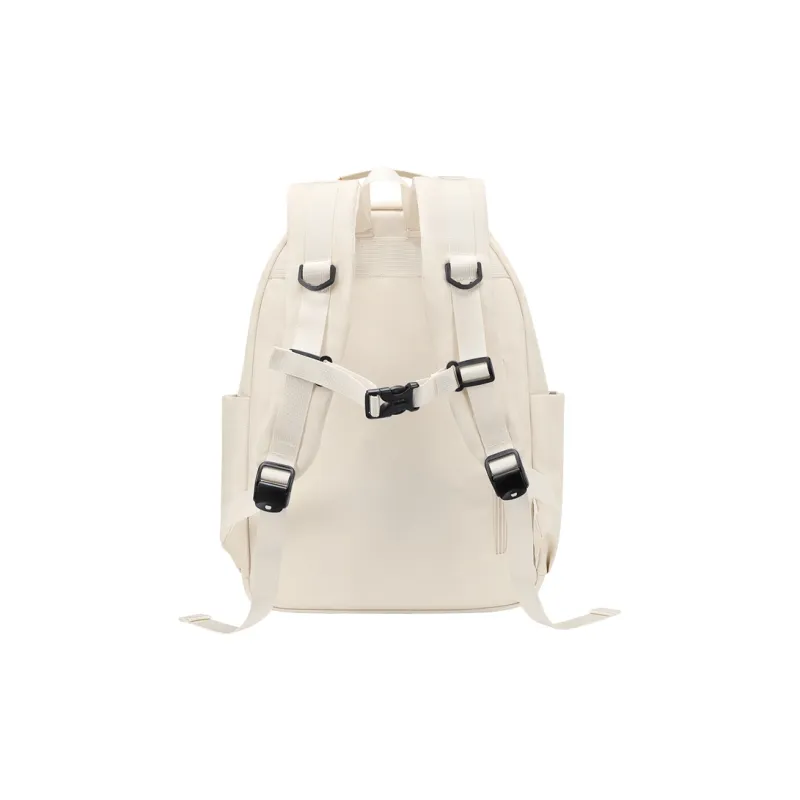V.NINE Fabric Backpack Laptop Bag Backpack Tubas Women's Pudding Milk White-4