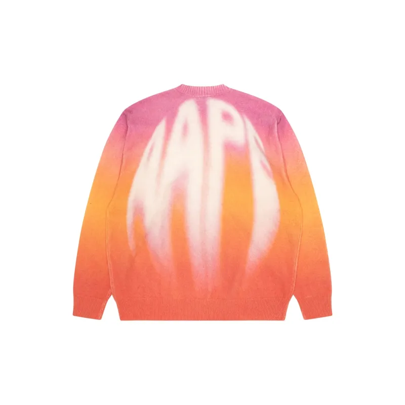 Aape FW24 Knitwear Men's Pink Orange Gradient-1