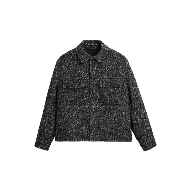 ZARA Jackets & Coats Men's Black/White-0