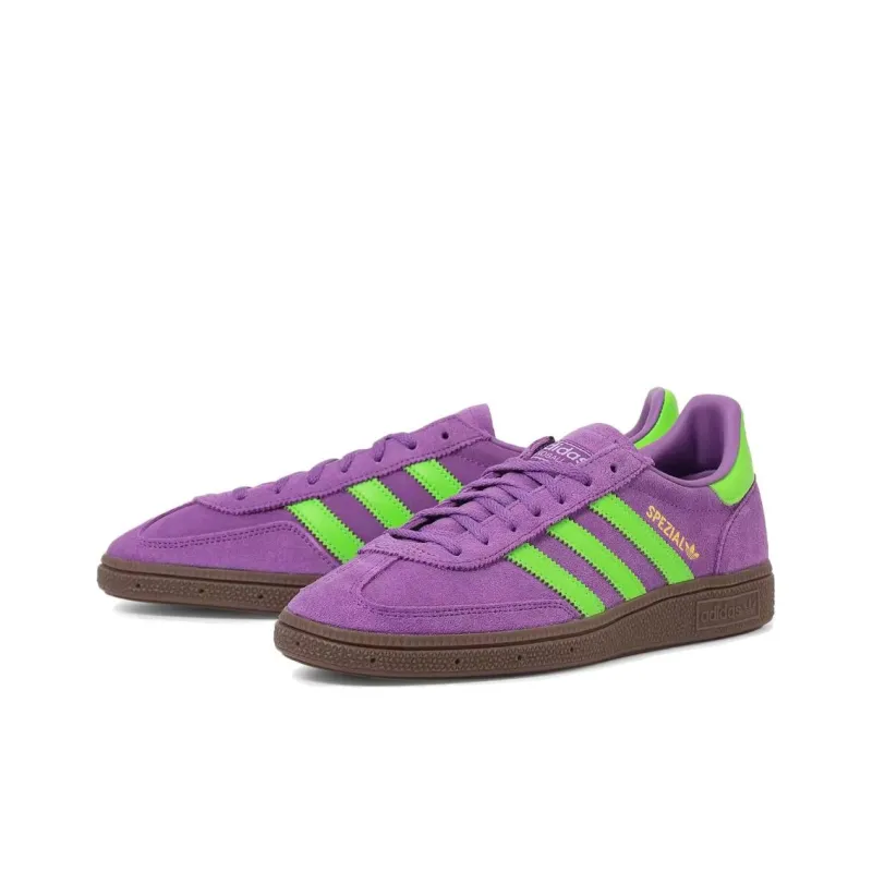 Adidas Originals HANDBALL SPEZIAL Anti Slip Wear Resistant Low Top Skateboard Shoes Unisex Purple Green-1