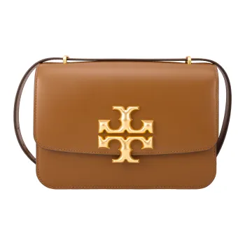TORY BURCH Eleanor Cow Leather Shoulder Bag Crossbody Bag Medium Size Women's Camel Brown