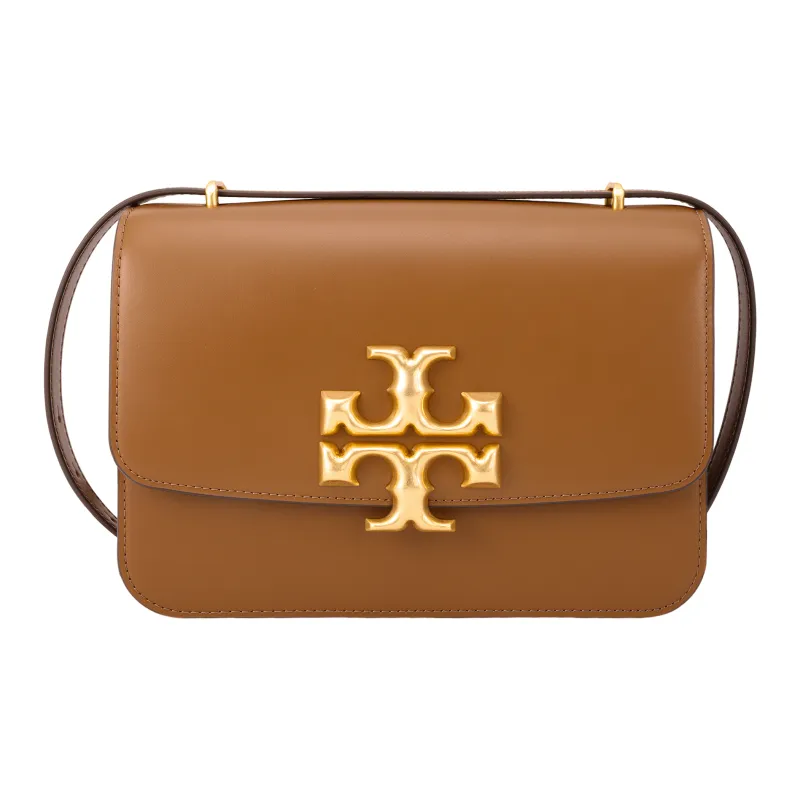 TORY BURCH Eleanor Cow Leather Shoulder Bag Crossbody Bag Medium Size Women's Camel Brown-0