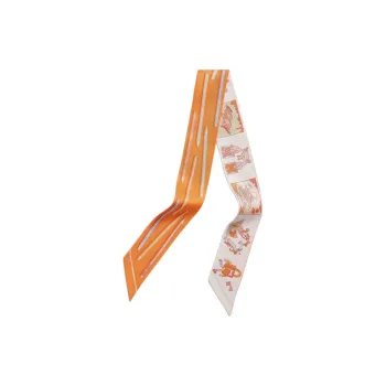 HERMES Silk Silk Scarves Unisex Yellow