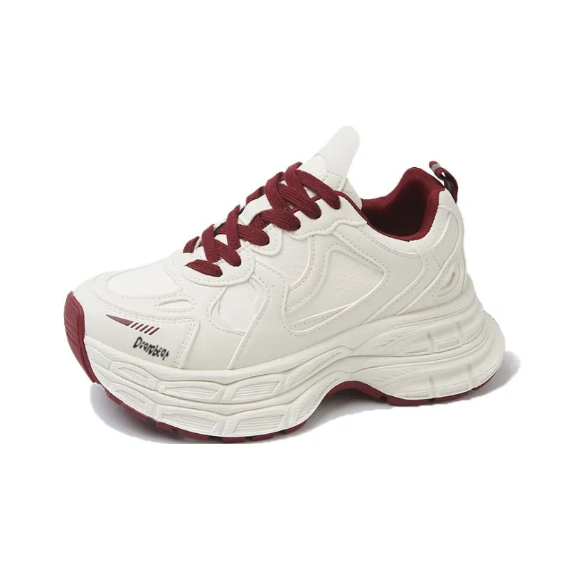 Budding Bear Slip Resistant, Abrasion Resistant, Lightweight, Height Increasing Low Top Chunky Sneakers Women's-10