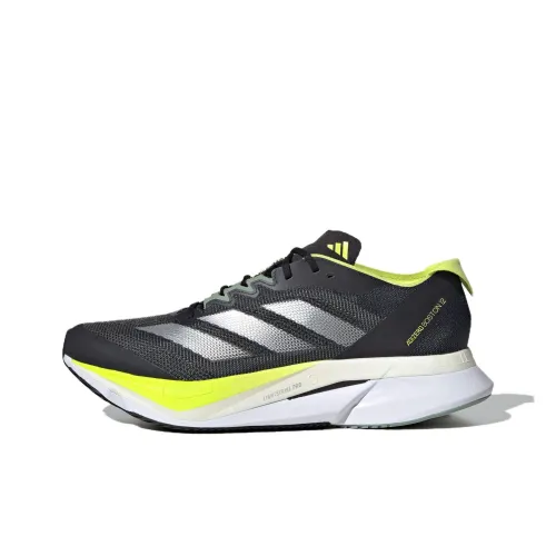 Adidas Adizero Boston 12 Aurora Ink Silver Metallic Pulse Lime