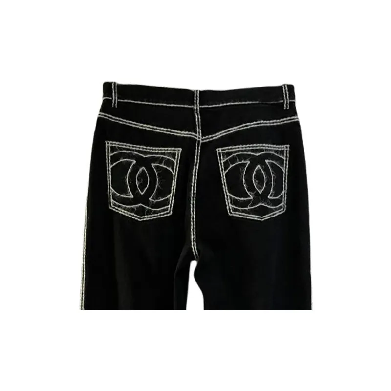 CHANEL FW24 Casual Pants Women's Black-3