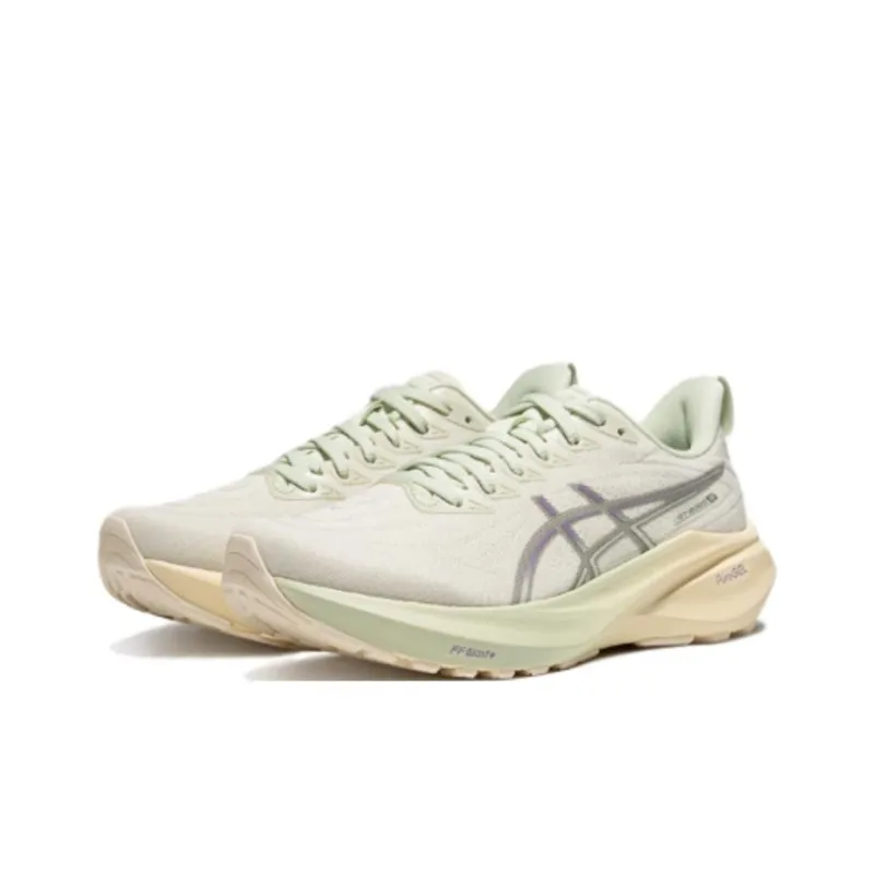 Asics GT 2000 13 Anti Slip Wear Resistant Low Top Running Shoes Women's White Silver-1