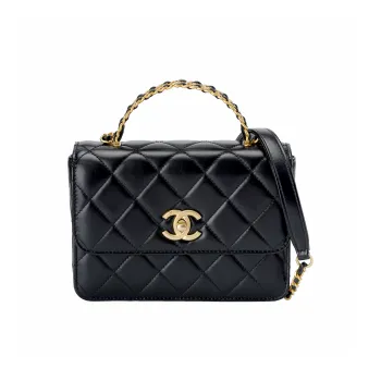 CHANEL Sheepskin Chain Bag, Flap Bag, Handbag, Shoulder Bag, Crossbody Bag Mini Women's Black